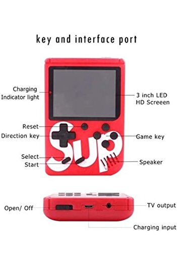 AWH SUP Game Box Plus 400 in 1 Retro Games, Upgraded Mini Portable Console, Handheld Gift (White)