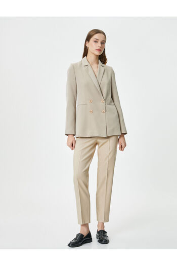 Koton Regular Fit Fabric Trousers - Regular Waist