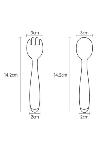 AMCHI BABY Flexible Spoon and Fork Set-Pack of 5-Pink