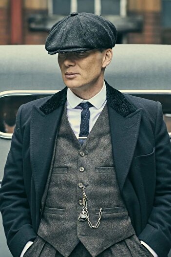 awix Чоловіча кепка з 8 частин - стиль Peaky Blinders, з візерунком «риб'яча спина», осіння та зимова шапка