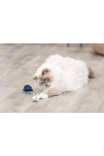 Trixie Sea Creatures Shaped Cat Toy - Plush, with Cat, 5-8cm