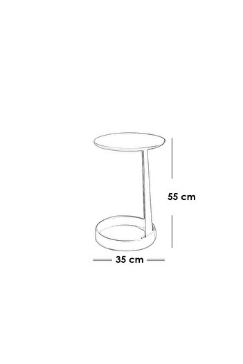 Generic Iron and marble alternative side table, gold and black - 35 x 35 x 55 cm