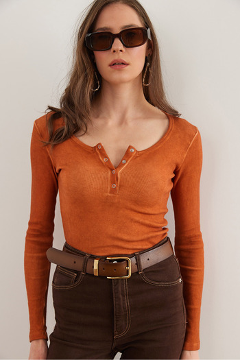 Olalook Γυναικεία μπλούζα Tan Color Washed Camisole - BLZ- 19000588
