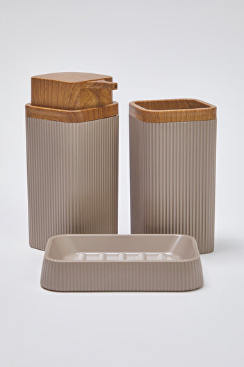TRENDYOLMİLLA HOME Σετ Μπάνιου Σαπουνιού 3 τεμαχίων Wooden Look - TPHSS25BST00002