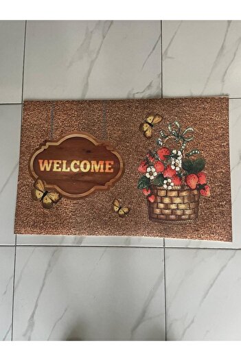 EKO Kapı önü paspas WELCOME  figürlü çok amaçlı kapı önü paspas