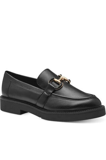 Marco Tozzi Black Loafers Womens Shoes