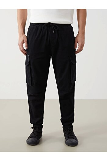 LC Waikiki Xside Black Standard Fit Men's Cargo Pants