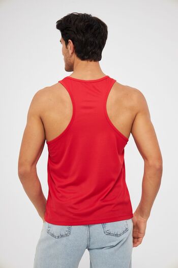 Moda Işık Red Printed Men's Sports Tank Top