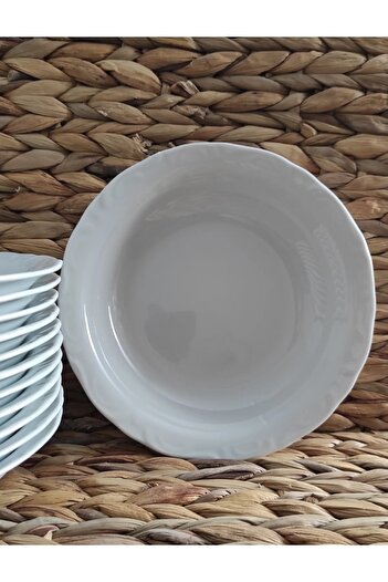 Porland Porcelain Anatolian White 6 Pieces 16 cm Pit Dinner Plate