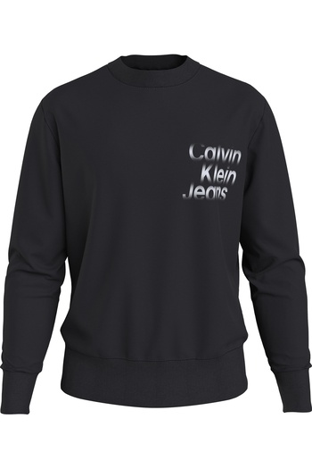 Calvin Klein Μαύρο βαμβακερό φούτερ Calvin Klein για άνδρες