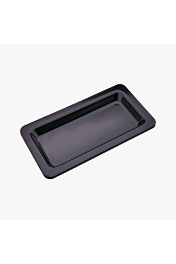 HIC Melamine Regtangular Serving Plate Black Color Size 26 cm