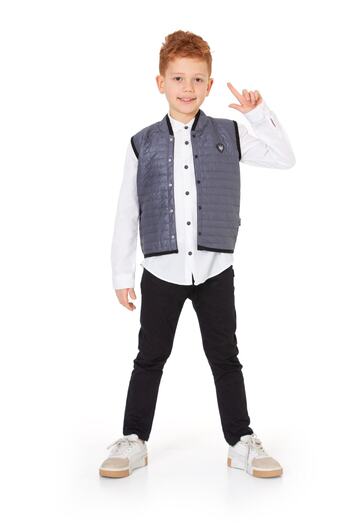 e-çocuk 3 Piece Fashion Armali Vest Set - Woven