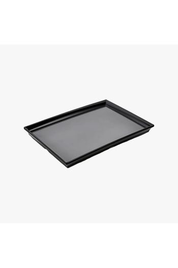 HIC Melamine Regtangular Serving Plate Black Color Size 35 cm