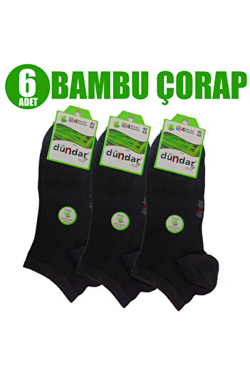 Dündar Plus 4 Seasons Seamless Soft Wash Ароматизирани черни мъжки бамбукови обувки от 6 части Чорапи