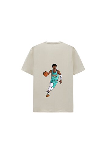 CC STORE Μπλουζάκι Unisex Oversize NBA CREAM JA MORANT