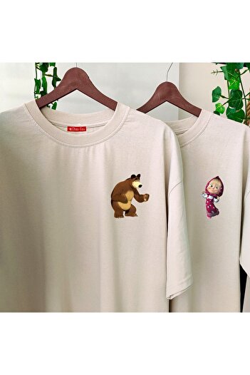 CC STORE Μπεζ Oversize Unisex T-Shirt Με Τύπωμα Baby Jerry