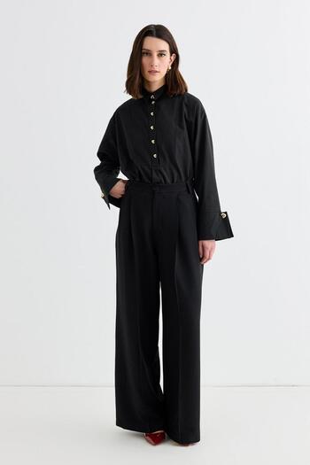 KADRİYE BAŞTÜRK Black Palazzo - Wide Leg Trousers