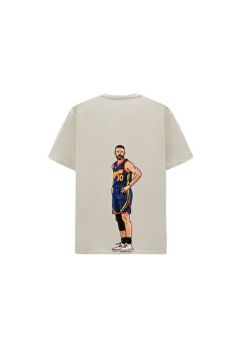 CC STORE Μπλουζάκι Unisex Oversize Nba Cream Curry