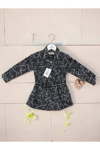İvven's İvven's Kids Cotton Baby Girl's Belt Dress