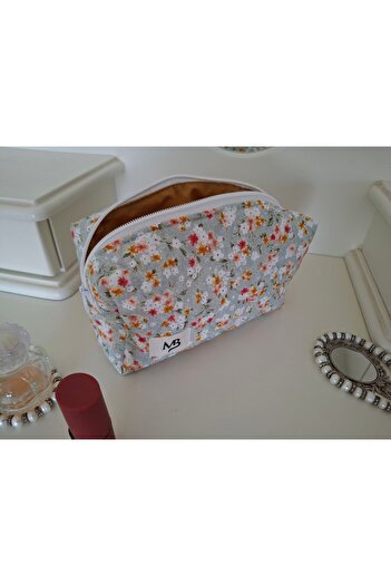 Daisy Spring Flowers Makeup Bag - Travel Bag - Large Size