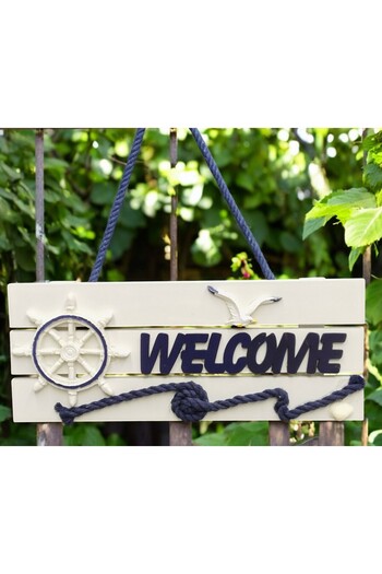 Mixperi Дверна прикраса з написом «Welcome» для моряків