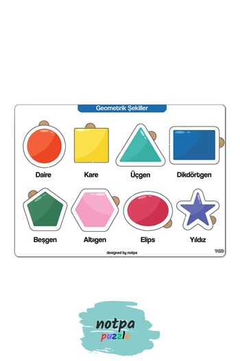 kutuTR 6'lı Mega Puzzle Set Eğitici Öğretici Ahşap Yapboz Sayılar Şekiller Meyveler Hayvanlar Sebzeler