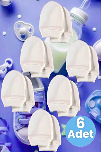 Uniquerrs Organic 100% Cotton Newborn 6-Pack Baby Gloves