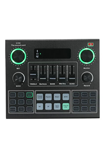 Primo Plus V9 Live Sound Card Audio Mixer I6970-A Black