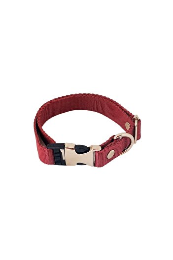 Pompiti Comfortable Adjustable Claret Red Collar for Small/Large Dogs - 2cm Most Size Collar