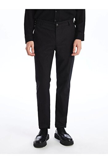 LC Waikiki Southblue Men's Black Standard Fit Poplin Pants