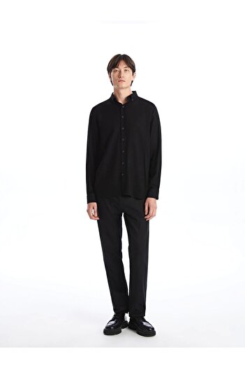 LC Waikiki Southblue Men's Black Standard Fit Poplin Pants