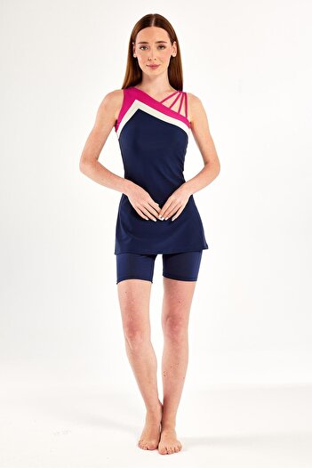 Adasea Eva Short Sleeve Semi-Closed Swimsuit 1613
