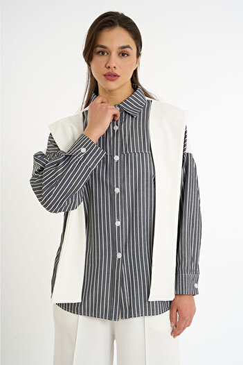 HANIQA Cardigan Look Detailed Set
