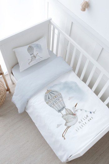 Tuğba Kuğu Royal Series Baby Duvet Cover Set - Hello Little One (100X150)