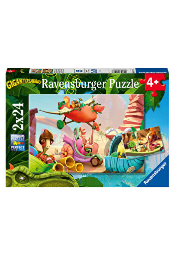 RAVENSBURGER 2x24 Parça Puzzle Gigantosaurus RPK051267