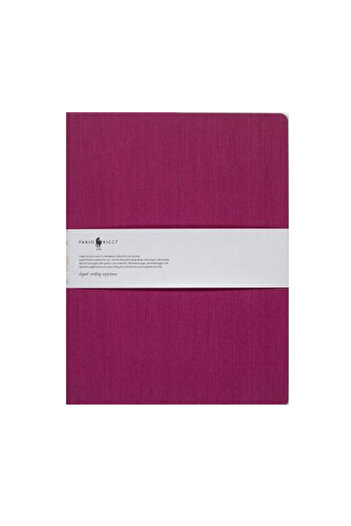 Fabio Ricci Lepidus Fuchsia Unlined Notebook - 19x25 Elastic, Model 1046