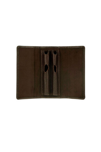 Scrikss Toscana Double Pencil Case Brown Dr 2108-2