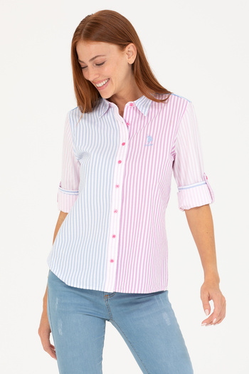 U.S. Polo Assn. Rózsaszín hosszú ujjú női ing -50264328-VR041