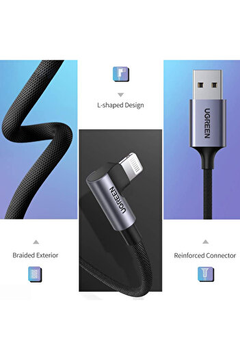 Ugreen Mfı Lightning Iphone Oyuncu Şarj Kablosu 1 Metre