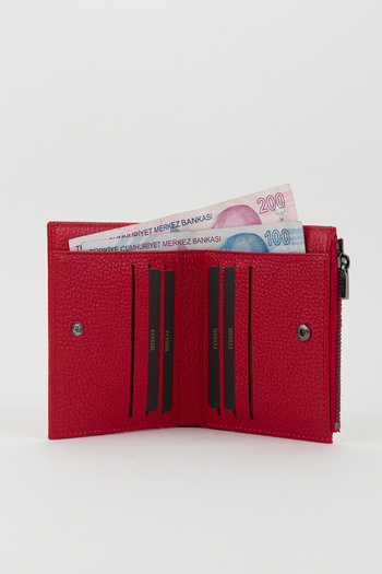 Fossil Boxed Genuine Leather Red Women's Hand Portfolio Card Holder Wallet