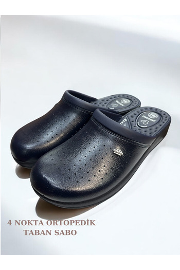 SHOUGO 4 Point Orthopedic Navy Blue Medical, Hospital Kitchen Chef Cook and Nurse Sabo Slippers