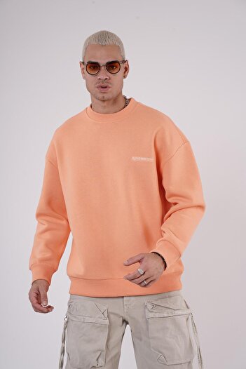 Butik TREND BIZ Λεπτομερής φούτερ Unisex με λαιμόκοψη με 3 νήματα