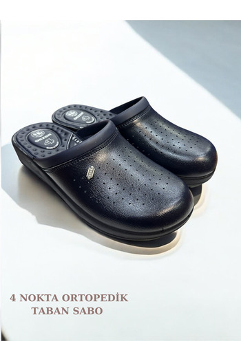 SHOUGO 4 Point Orthopedic Navy Blue Medical, Hospital Kitchen Chef Cook and Nurse Sabo Slippers