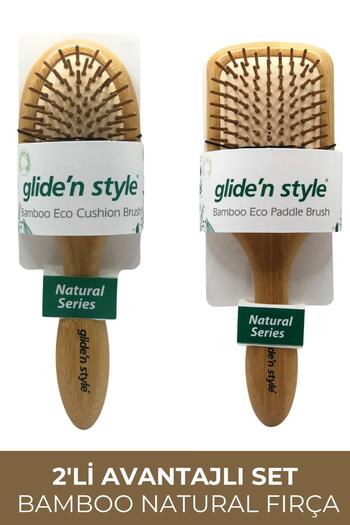 Glide'n Style Βούρτσα ταράσματος και πλάτης από ξύλο μπαμπού (ΠΑΡΤΙΔΑ ΜΕ 2 ΤΕΜΑΧΙΑ)