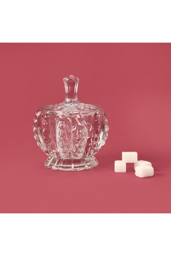 deli glass Clear Glass Sugar Bowl - 3.5 cm