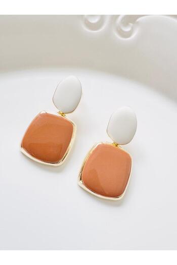 DEVİ fashion Brown Dangle Earrings 5 cm