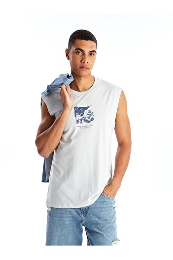 LC Waikiki Crew Neck Printed Men's Sleeveless T-Shirt