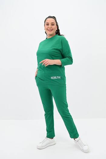 Koza Butik Γυναικείο Σετ φόρμας 8102-24 με στάμπα μεγάλου μεγέθους