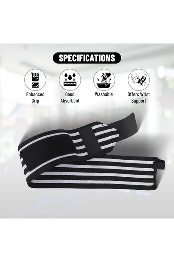 Endless Stretchable Wristband Strap Single Thumb Loop | Black | Material: Nylon And Polyester