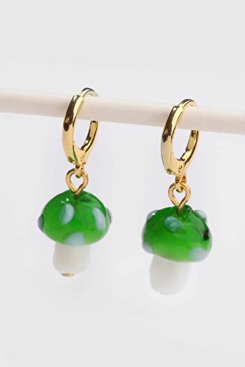 New Obsessions Glass Mushroom Dangle Earrings